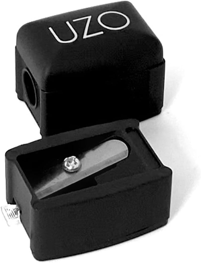 UZO Makeup Pencil Sharpener with Removable Cover | Precision Sharpener for Eyeliner, Lip, Brow Pencils, Stainless Steel Blade, Built-in Cleaning Pick, Compact Travel Design - Image 1